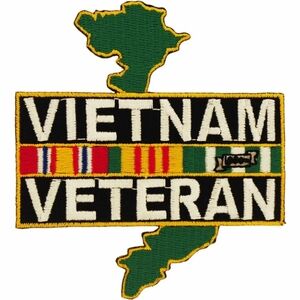 VIETNAM VETERAN SVC  Embroidered Shoulder Patch 3-3/4" Iron-On Proud (BIN 14 A)